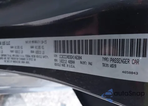 2016 Chrysler 200 Limited z USA, uszkodzony, nr VIN 1C3CCCAB3GN146304